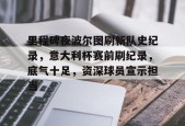 ayx-里程碑夜波尔图刷新队史纪录，意大利杯赛前刷纪录，底气十足，资深球员宣示担当的简单介绍